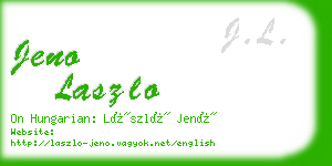 jeno laszlo business card